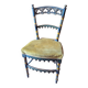 Napoleon III Neo-Gothic "Troubadour" Chair - Polychrome Decor 19th Century