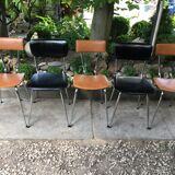 Chairs skaï  and  chrome