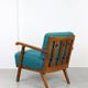 Fauteuil danois bleu des années 50