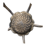 Silver metal flower ashtray