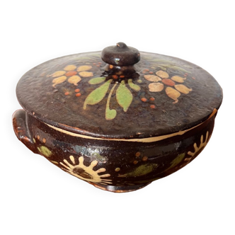 Soupière poterie terre cuite Alsace art populaire
