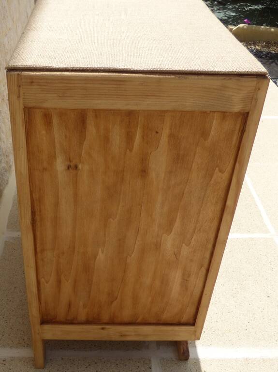 Art Deco 3-drawer wooden chest of drawers - Completely restored and refurbished -