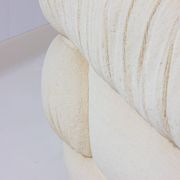 Elegant Italian lounge chairs in cream coloured fabric, 1970s
