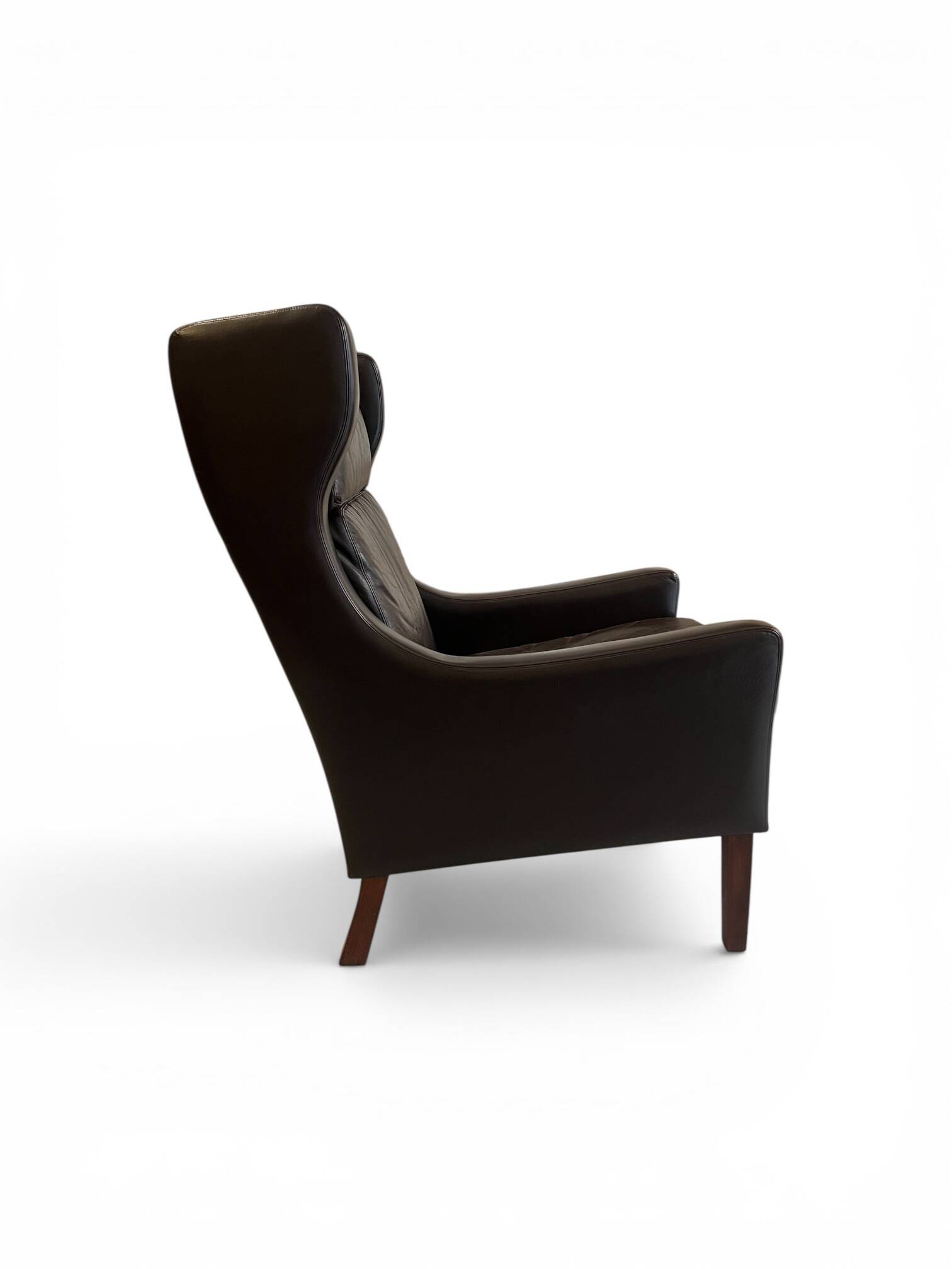 Leather wingback chair