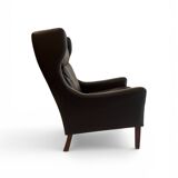 Leather wingback chair
