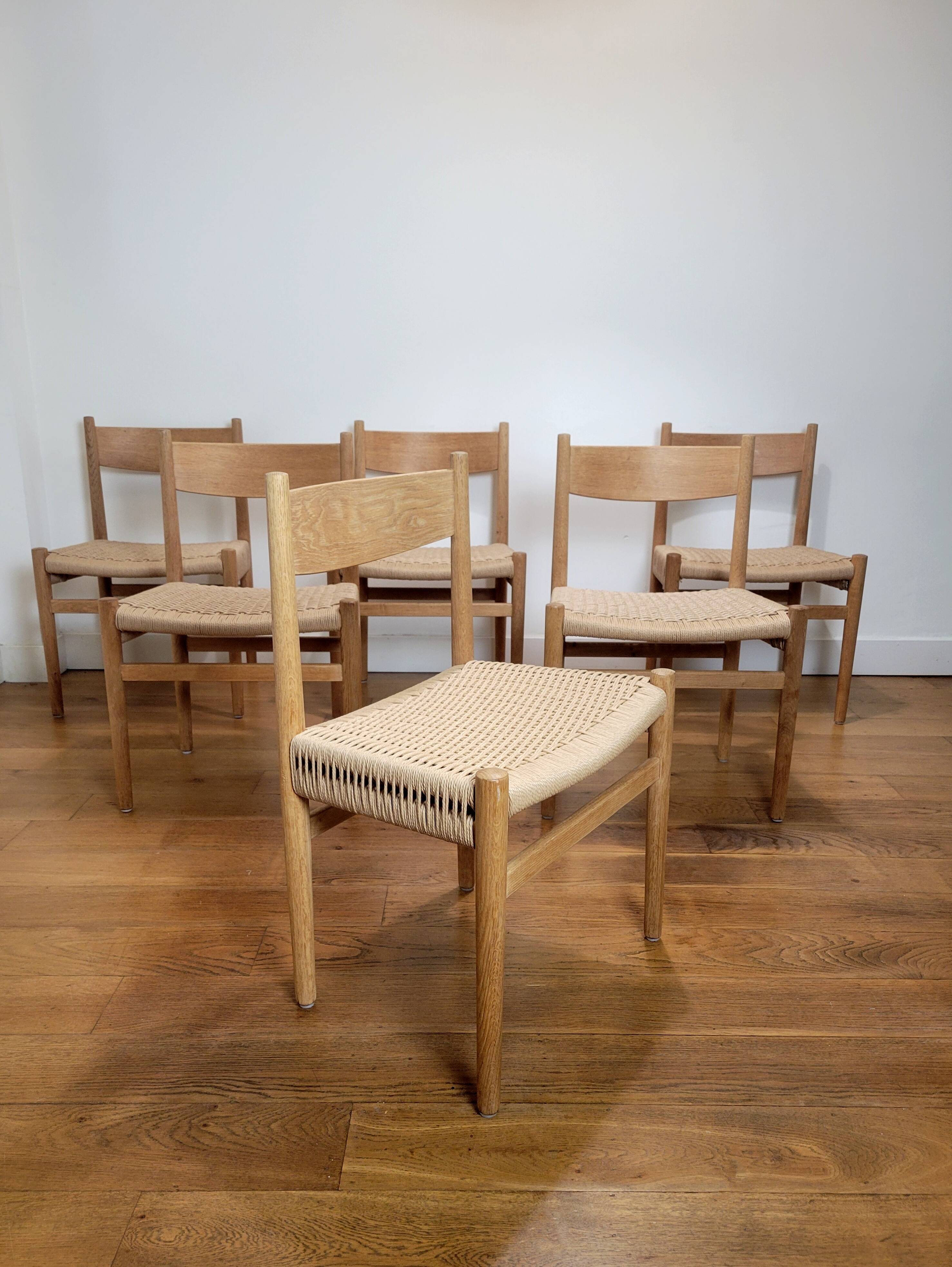 Set of 6 chairs by Hans J. Wegner for Carl Hansen & Søn, 1960