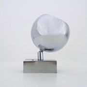 Pair of chrome eye ball wall wall light, reclining. Vintage