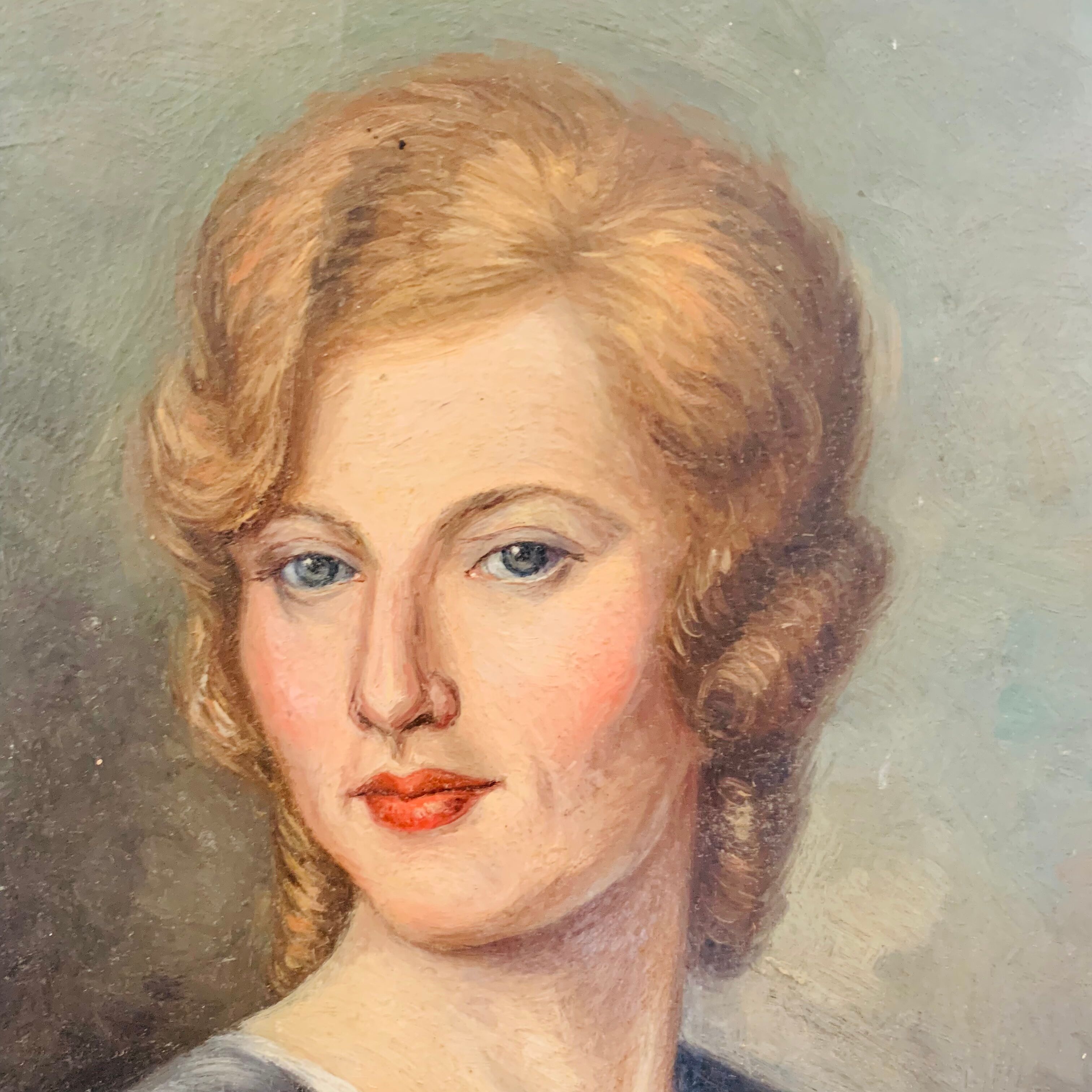 Portrait painting of a woman by R.Lefèvre