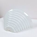 Wavy glass wall light sce 1980s vintage chunky art deco