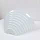 Vintage chunky art deco wavy glass wall light 1980s