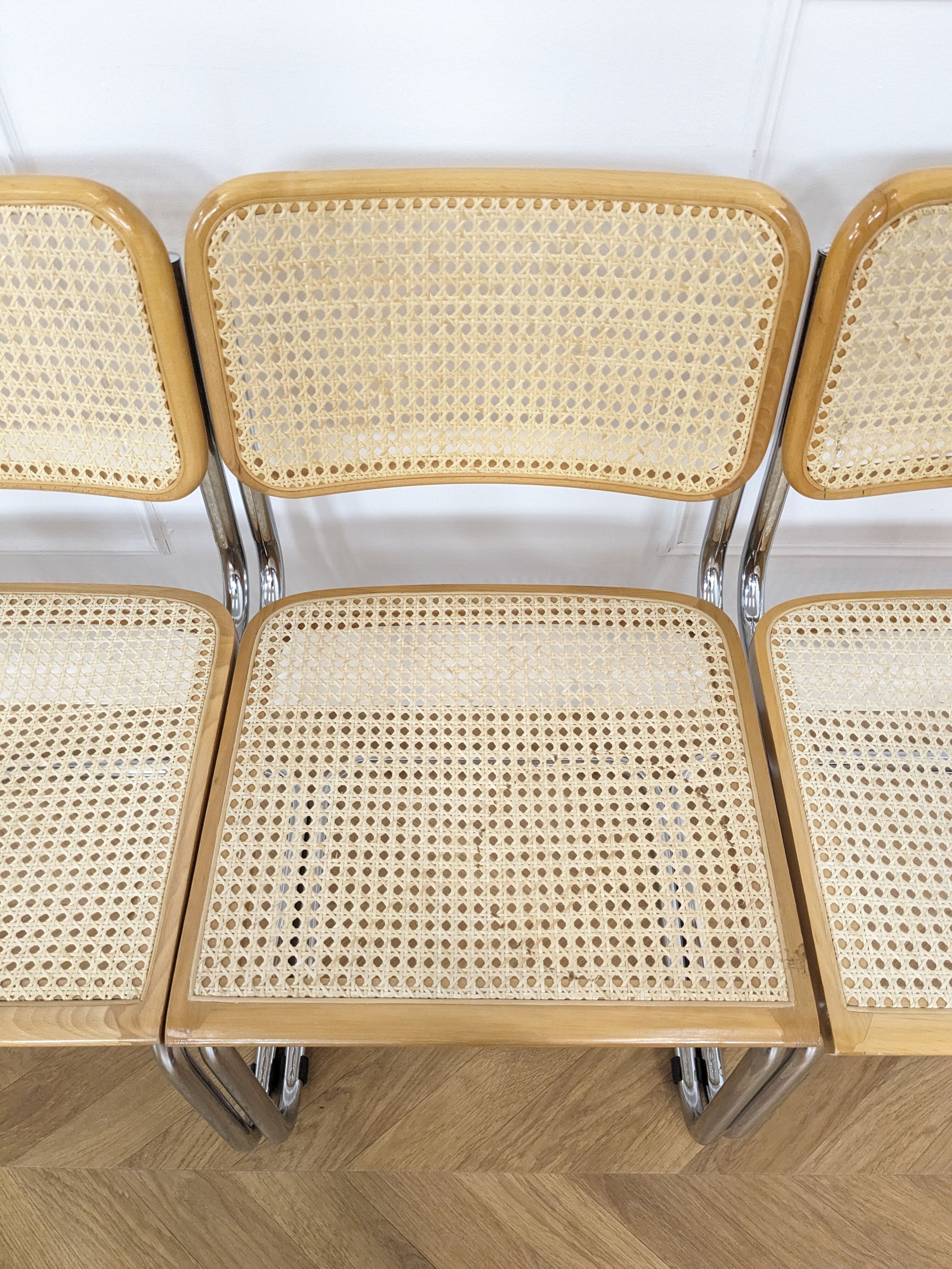 Vintage chairs Cesca B32 by Marcel Breuer