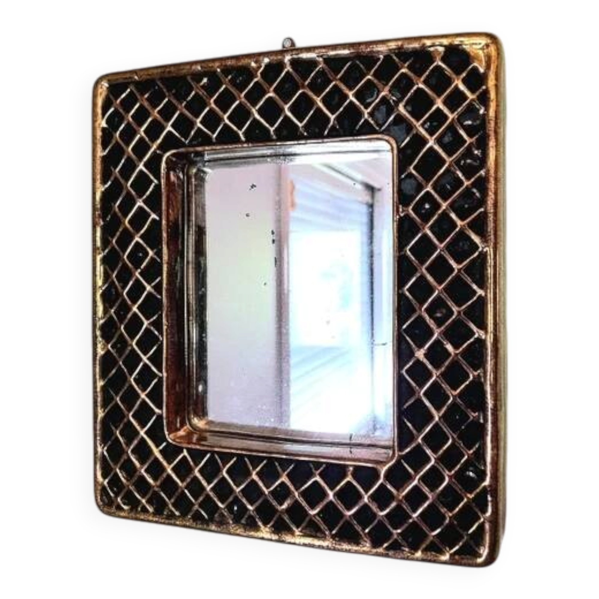 Miroir en céramique , Hendrik Thomas , Vallauris 1970