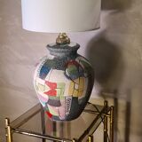 Ceramic lamp geometric cubism pablo style 45x22