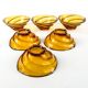 Ensemble d'assiettes à salade Wir, style moderne du milieu du siècle, verre pressé, Ząbkowice, Pologne, années 1970.