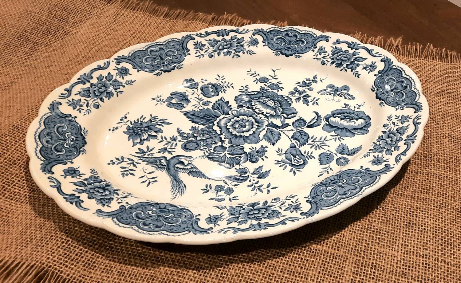 Large oval England dish
