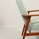 Vintage fauteuil rétro style blue bébé 1970 milieu de siècle modern design fauteuil de salon rénové