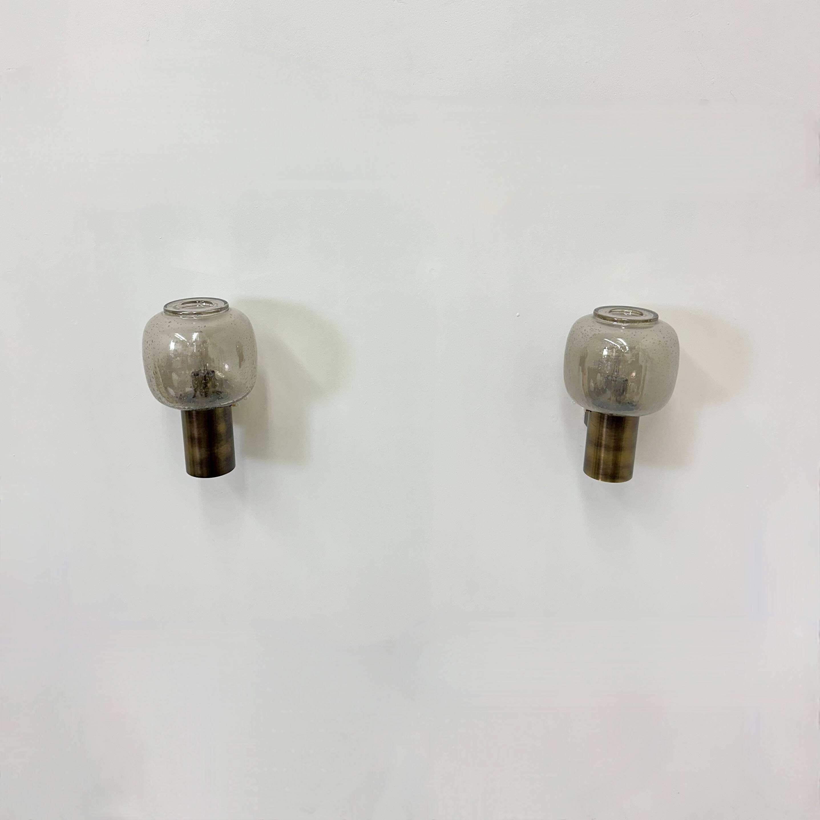 Limburg Glashutte wall lamps , 1970s