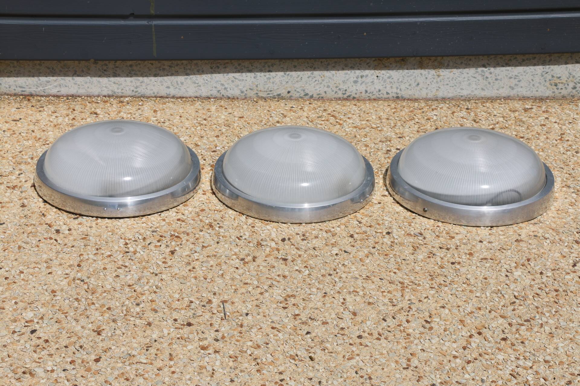 Applique, plafonnier en verre holophane XXL