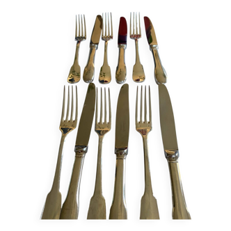 Silver-plated metal cheese cutlery CRISTOFLE