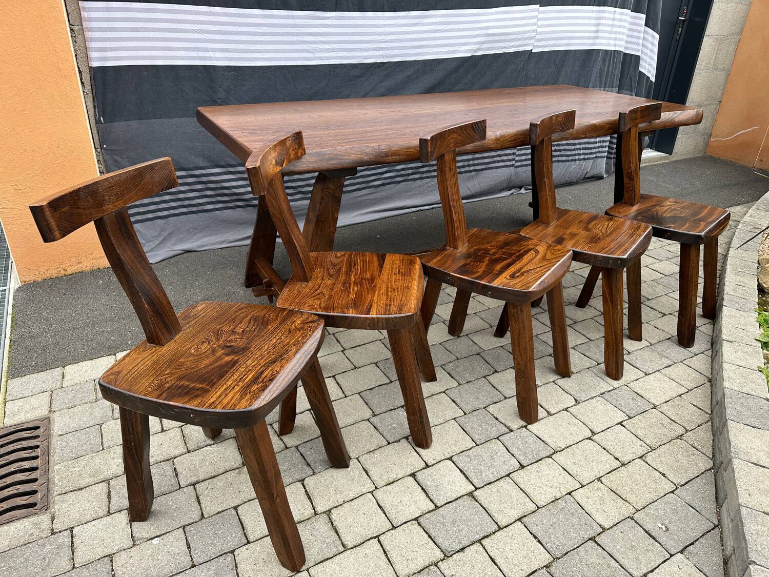 Aranjou table and chairs set 1980