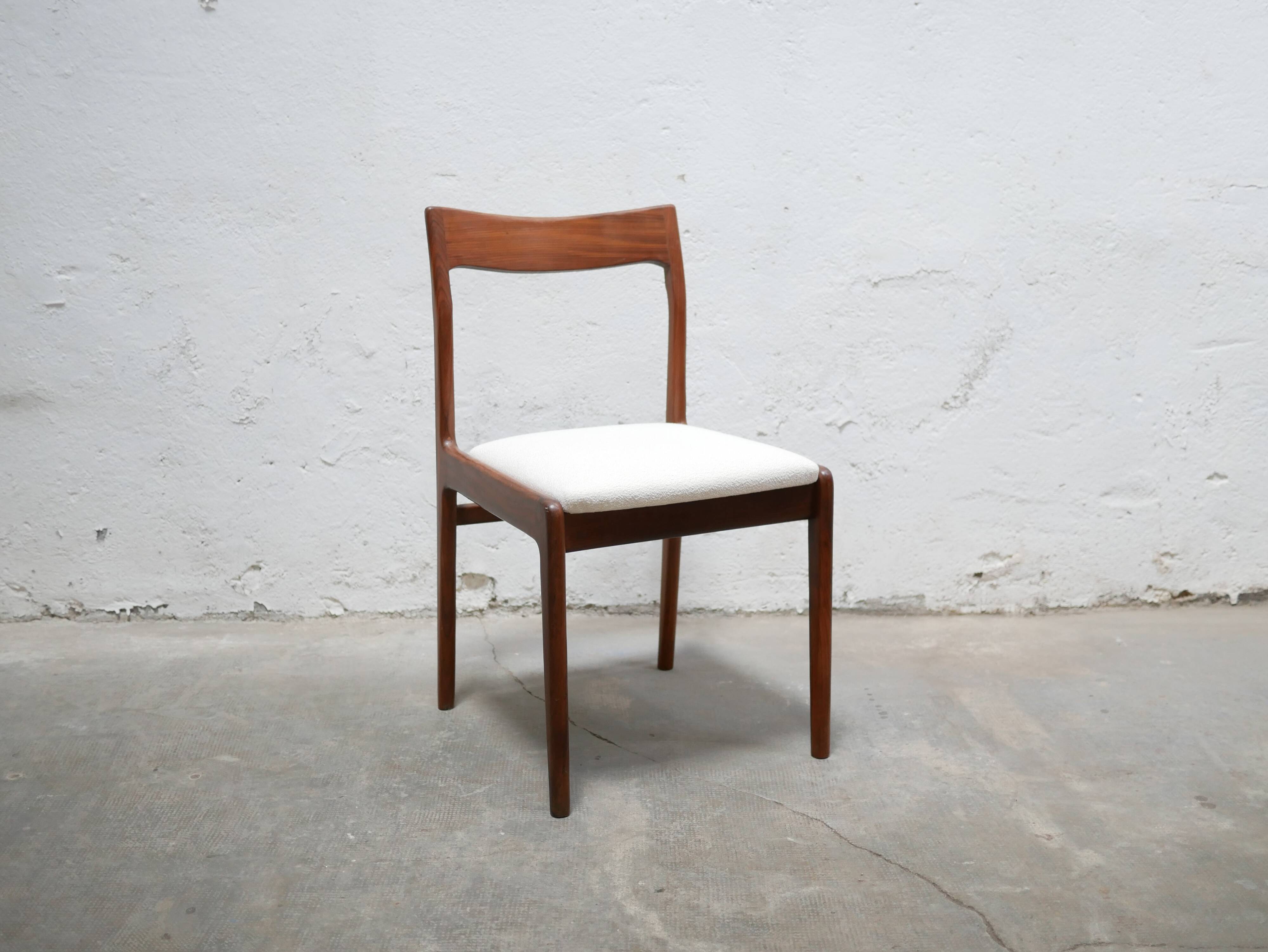 Set of 6 vintage Scandinavian teak chairs