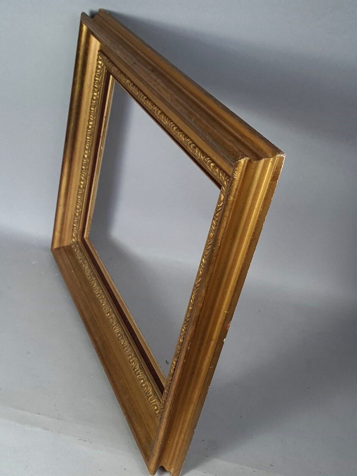 Frame hollow edges wood gilded stucco gold leaf foliage 41x33 or 45x37 cm SB187