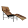 Vintage Cognac Leather Chaise Longue by Tord Bjorklund Sweden, 1970