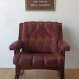 Scandinavian Mid-Century Modern Leather Easy Chair by Ekornes 1970s.