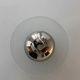 Vintage moon ceiling lamp, chrome and sandblasted glass, France 1970