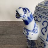 Antique Chinese tea set decorated with dragons.