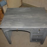 Office painted in grey patinated and varnished mat around 1940