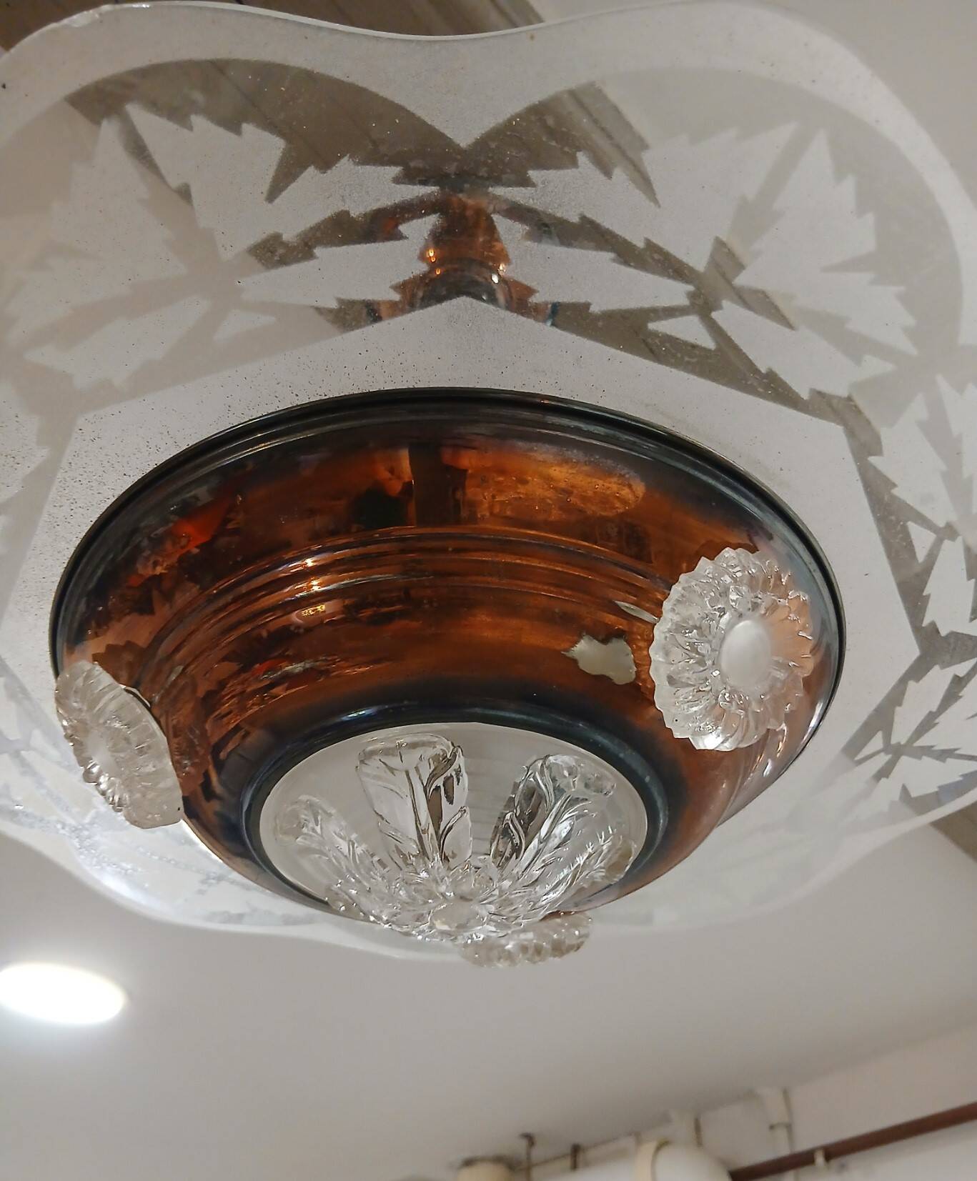 Art Deco chandelier signed Ezan