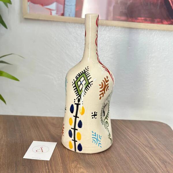 Artisanal vase Amazigh bottle 4