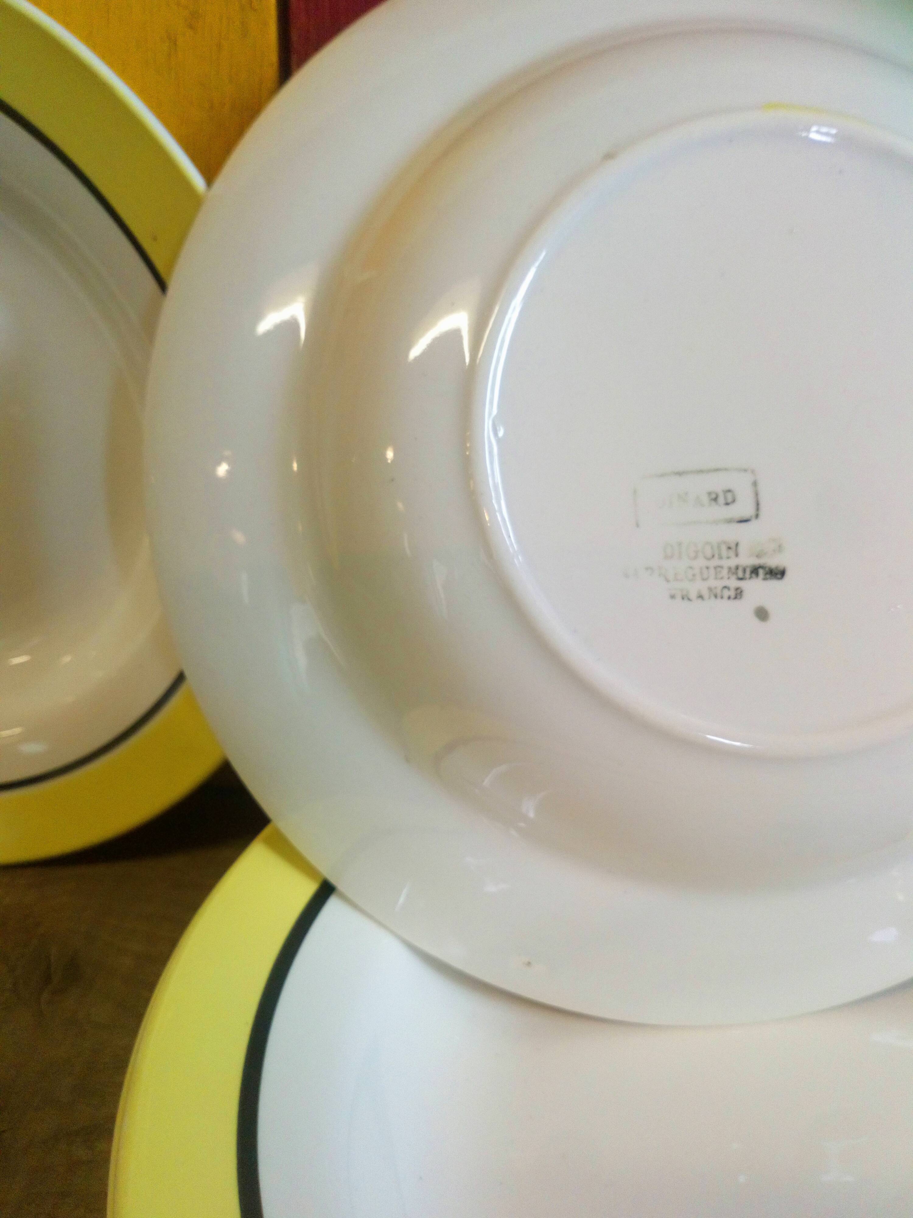 Six plates Digoin-Sarreguemines "Dinard" 50s