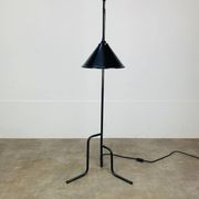 Tripod reading lamp, wrought iron, industrial style, handmade.
