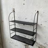 Black metal string shelf