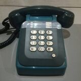 Téléphone bleu à touches