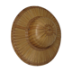 Colonial hat in bamboo and braided rattan, wall decoration