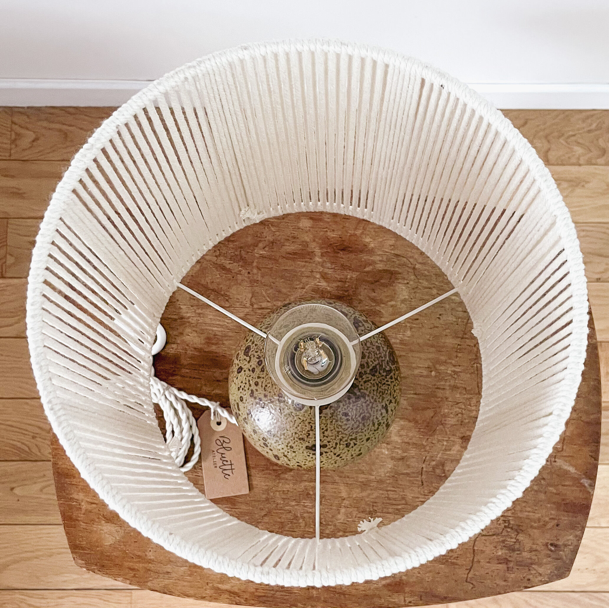 Lamp Sandstone and cotton rope