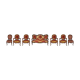 Salon Napoléon III in mahogany, 7 elements, circa 1860