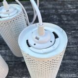 Ceiling light pendant (set of 5) in white metal