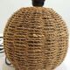 Vintage wicker and ceramic lamp – 1970s – Natural bohemian lamp