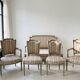 Canapé Louis XVI multicolore en bois