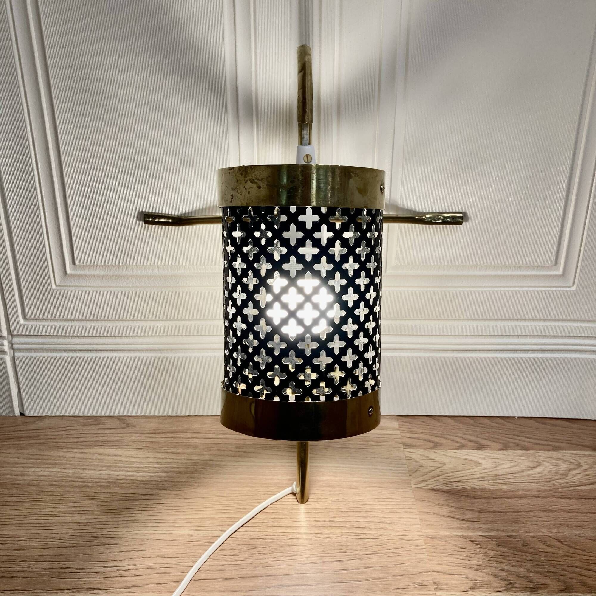 Large metal wall light design 1950.