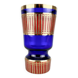 1960's Gillded Vase by Glass Designer Jan Gabrhel, Czechoslovakia