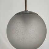 Suspension in blown and sandblasted glass, by Raak, from the 70s