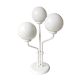 Vintage 80s white metal table lamp