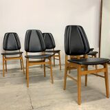 Beech chairs, norway brødrene sørheim, nesttun, 1950s/60s, vintage