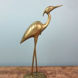 Vintage brass heron