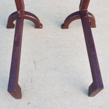 Pair of cast iron chenets